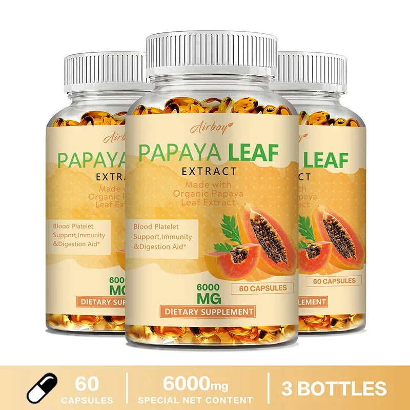 Papaya Leaf Extract - Supports Platelets, Bone Marrow and Spleen, Improves Immunity and Improves Digestion