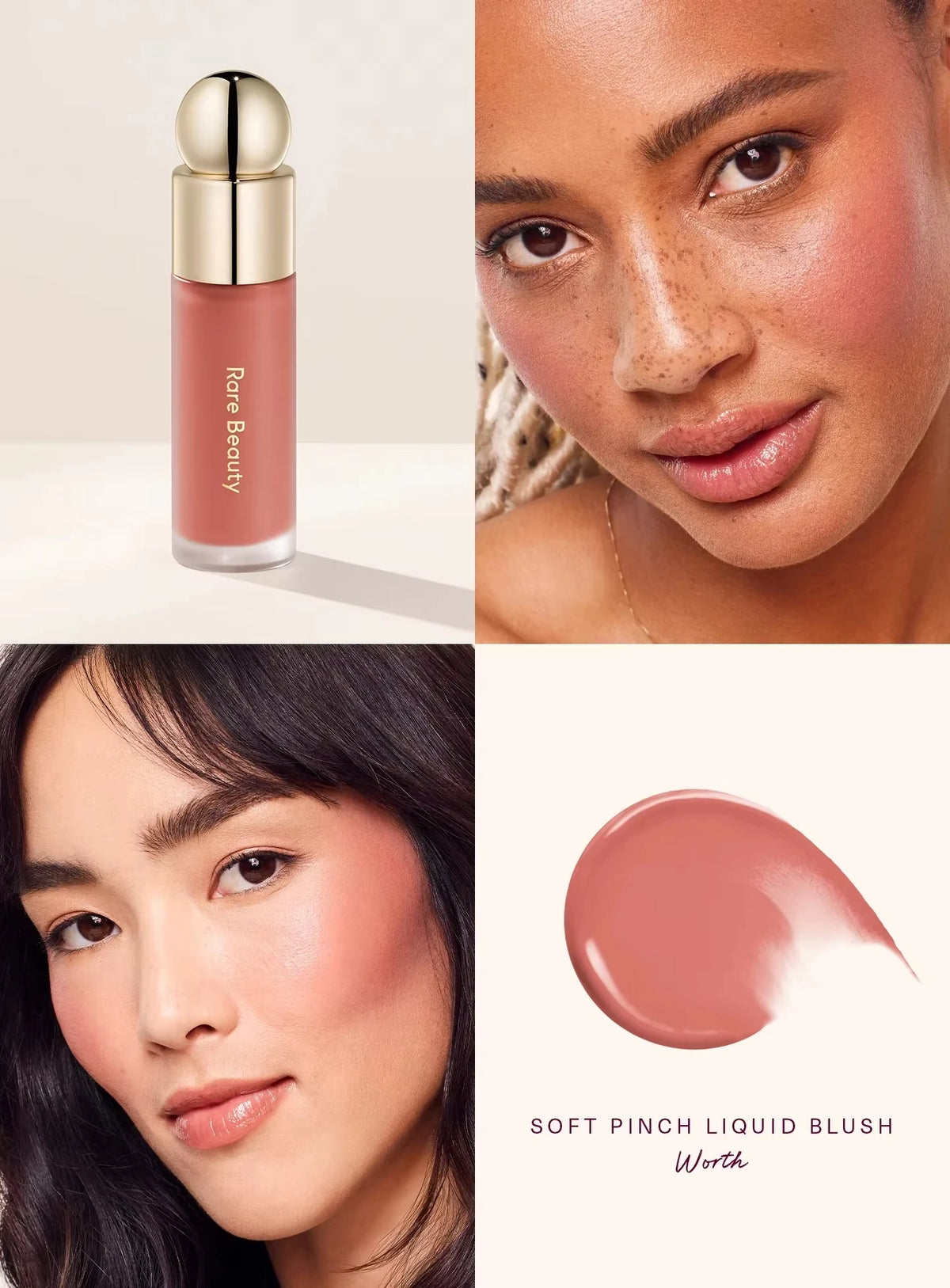 Rare Beauty Serene Gentle Mellow Solac Liquid Bronzer Shade Face Contour Smooth Highlight Mirror Lasting Natural Shadow Makeup