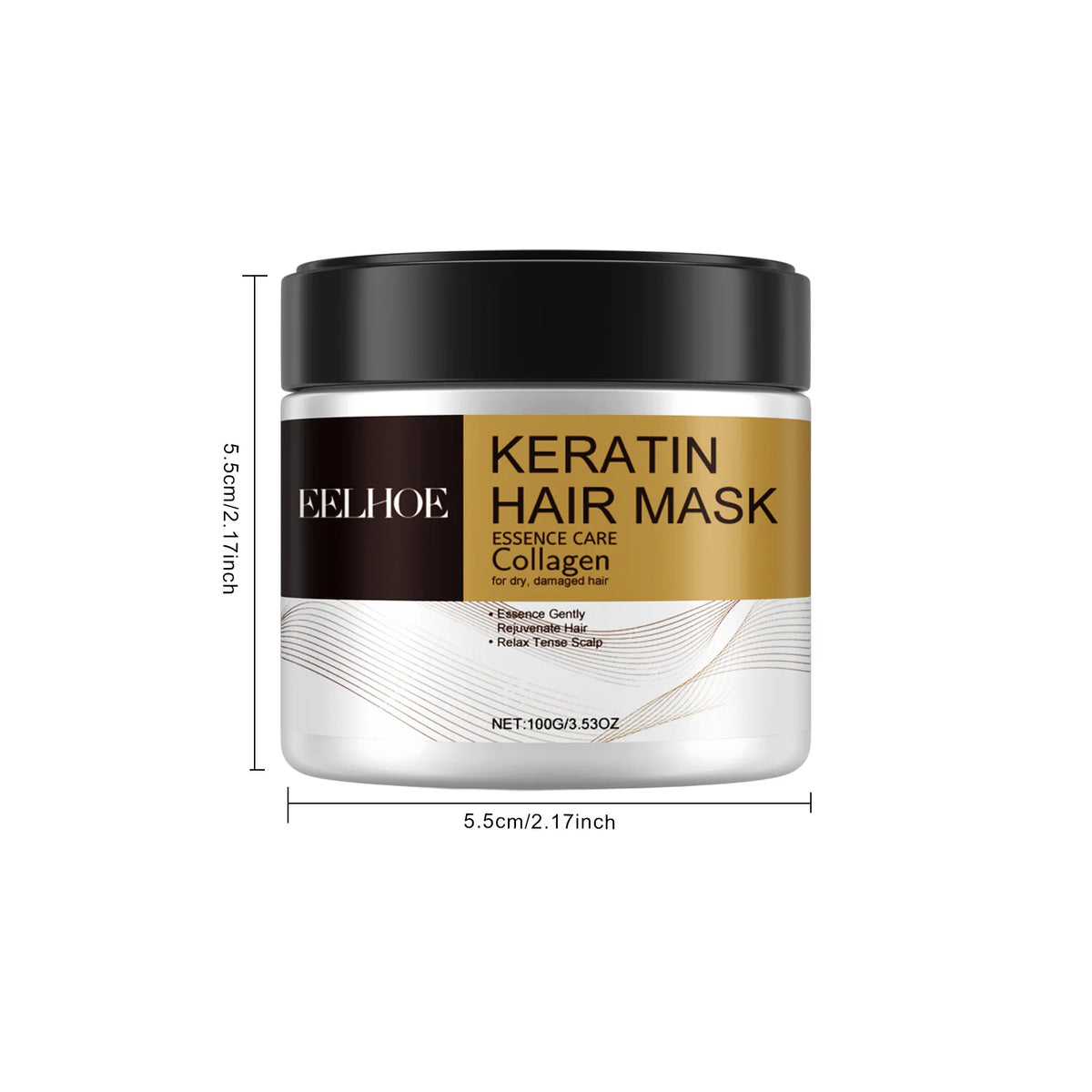Collagen Hair Mask Treatment Deep Repair Conditioning Collagen Hair Mask Essence for Dry Frizz Damaged Repair Hair Conditioner