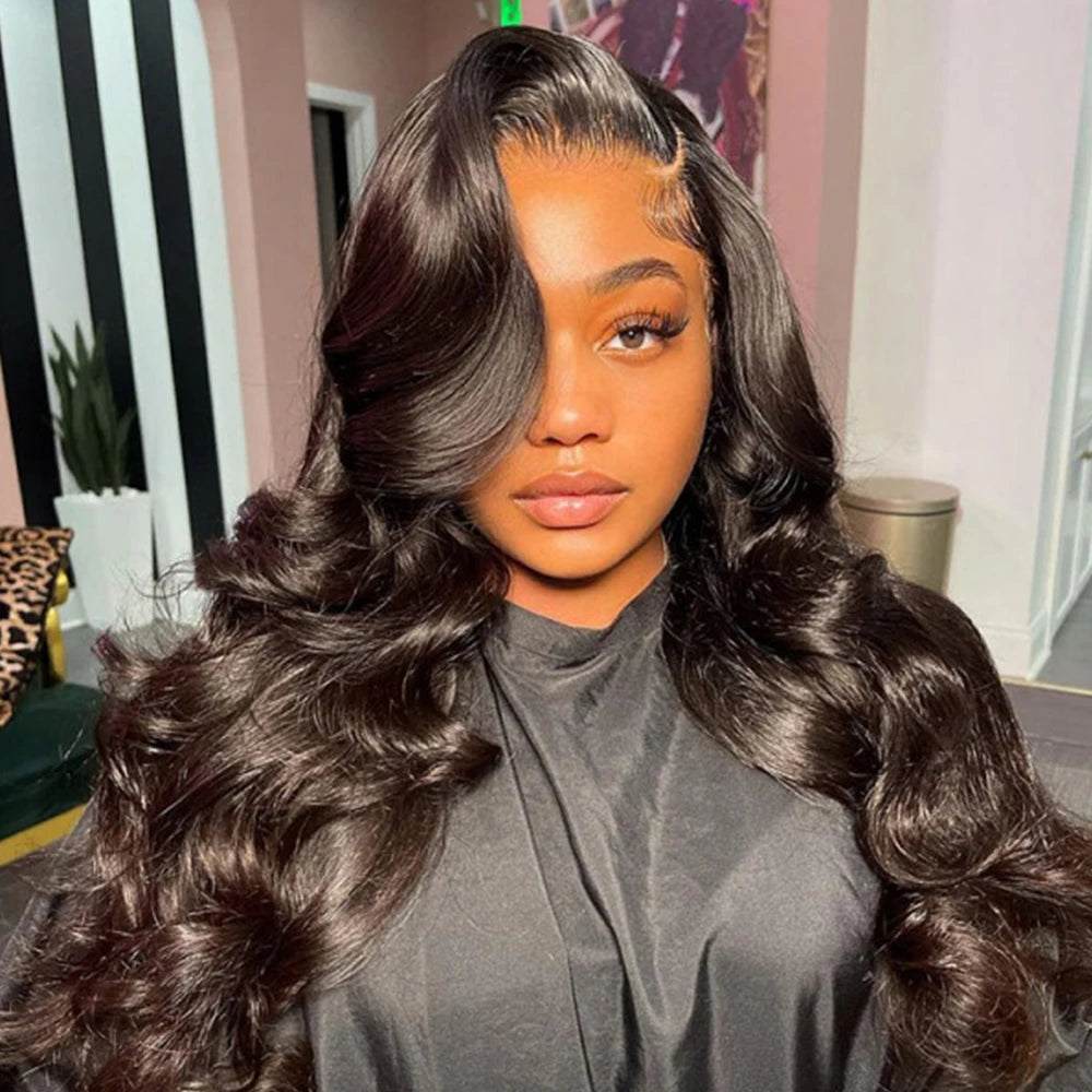 Highlight Ash Brown Blonde Colored 13X6 Lace Frontal Wig Bleached Knots 7X5 Lace Closure Wig Human Hair Drawstring Wig For Women
