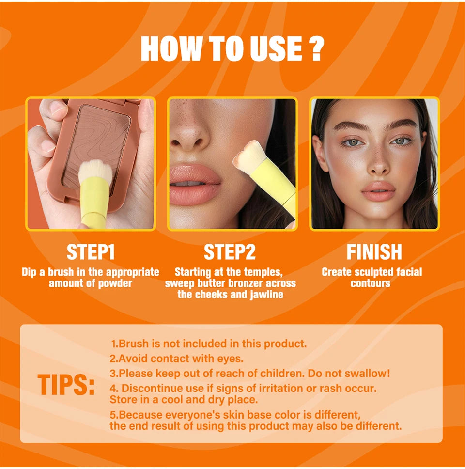 Bronzer Makeup Contour Soft Matte High Pigmentation Long-lasting Waterproof Bronzed And Shimmery Palette Powder Korean Makeup