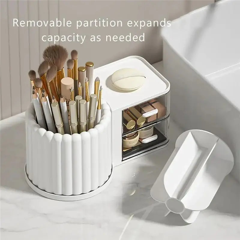 ABKW-Drawer Cosmetic Storage Box Large Capacity Makeup Organizer Home Skin Care Desktop Lipstick Brush Storage Tool