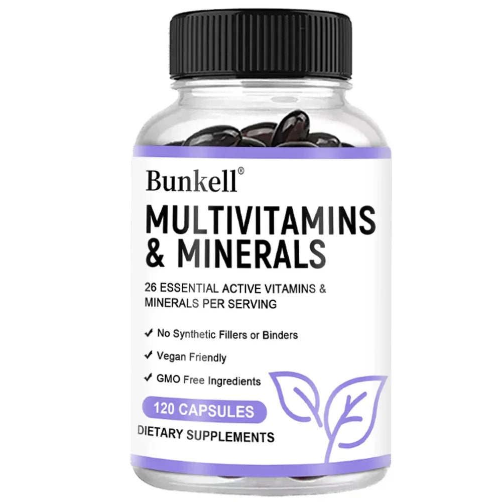 Multivitamin and Minerals - Daily Supplement, Antioxidants, Skin Repair, Liver Health Maintenance, Energy Boost, 120 Capsules