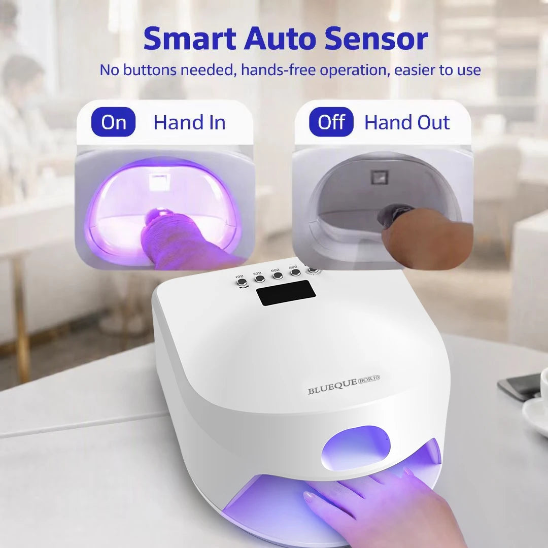 Professional 2-in-1 UV LED Nail Lamp 57 LED Beads Independent Thumb Light Auto Sensor Gel Polish Curing Dryer for Nail Art