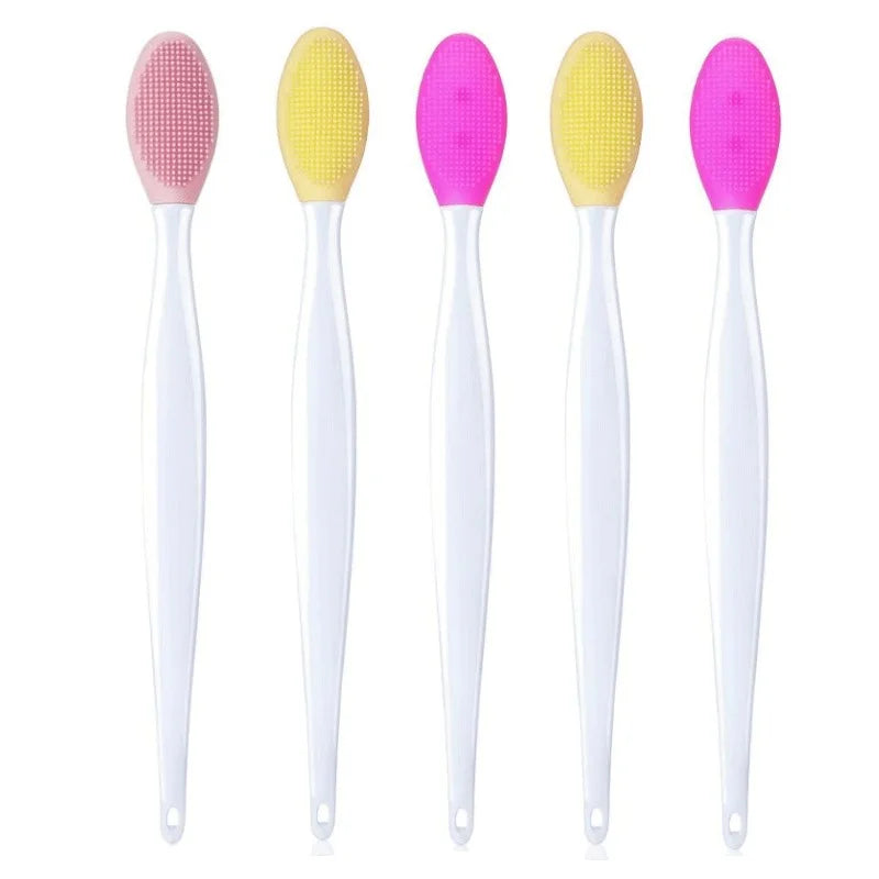 1-5pcs Skin Care Lip Exfoliating Facial Cleansing Face Scrub Nose Brush Blackhead Remove Silicone Double-Sided Skin Care Tool