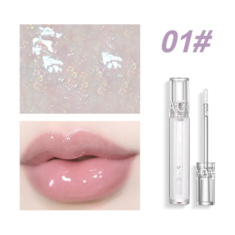 Mirror Water Gloss Lip Glaze Moisturizing Liquid Lipstick Long Lasting Nourishing Glass Lip Gloss Transparent Lip Stain Tint