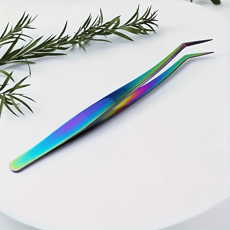 3 Pcs Set Stainless Steel Eyelash Tweezers Set Multi-Functional Makeup Tool Eyelash Tweezer Hair Removal Tweezer Pointed Tweezer