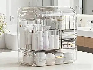 2026 New Cosmetic Storage Box Transparent Integrated Acrylic Eyebrow Pencil Lipstick Skincare Storage Organizer