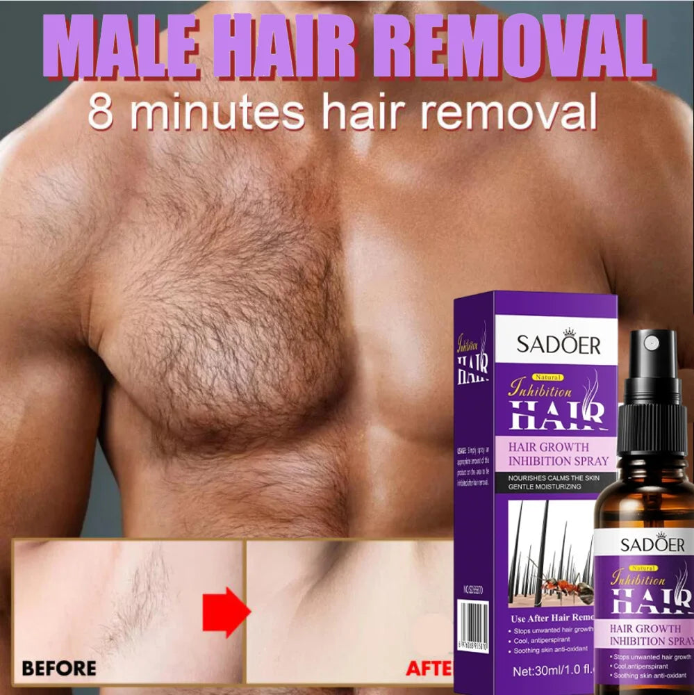 Hair Inhibition Serum Spray Painless Permanent Depilatory Cream Slow Hair Regrowth Full Body Private Parts Silky Skin Care