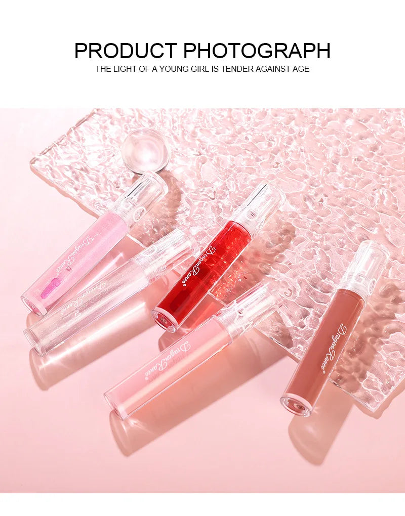 Mirror Water Gloss Lip Glaze Moisturizing Liquid Lipstick Long Lasting Nourishing Glass Lip Gloss Transparent Lip Stain Tint