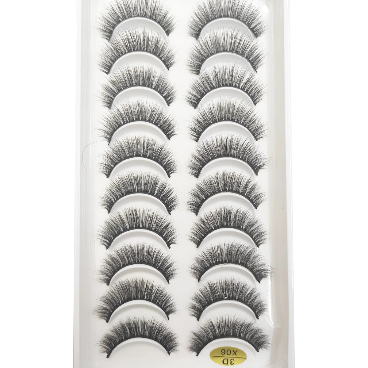 10 Pairs Natural 3d Mink Lashes Soft False Eyelashes Cross Messy Dense Eye Lashes Extension Makeup Faux Cils Cat Mini