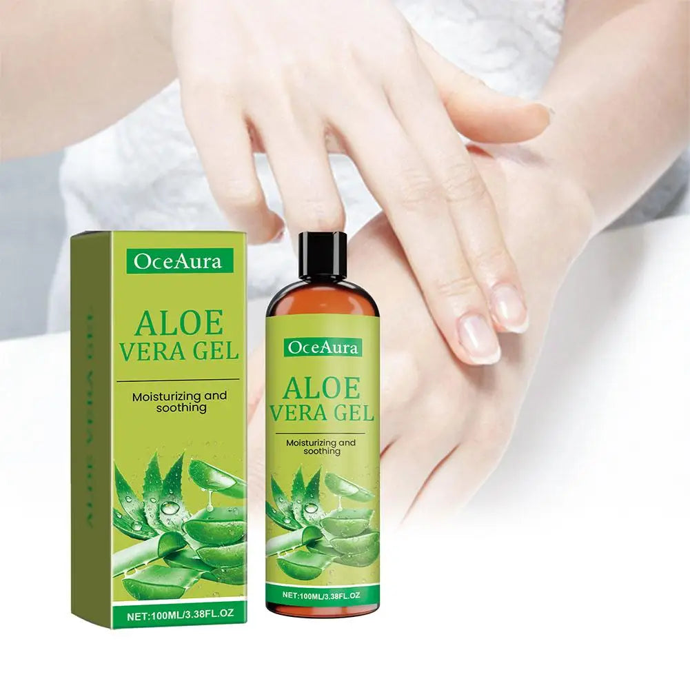 Natural Aloe Vera Gel Sunburn Repairing Treatment,Moisturizing Nourishing Hydrating Face Cream Skin Care Face Body Cream