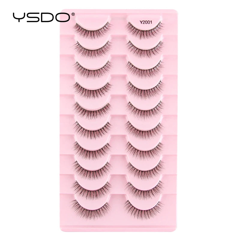 YSDO 5/10 Pairs Natural Eyelash Extension Hand Made Maquilagem Fluffy Fake Half Lashes Soft 3D Mink Lashes Makeup Faux Cilios