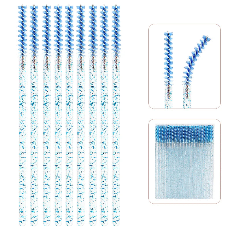 50pc Disposable Eyelash Makeup Brush Mascara Wands Micro Brushes Cosmetics Microbrush Eyebrow Applicator Lash Extension Supplies