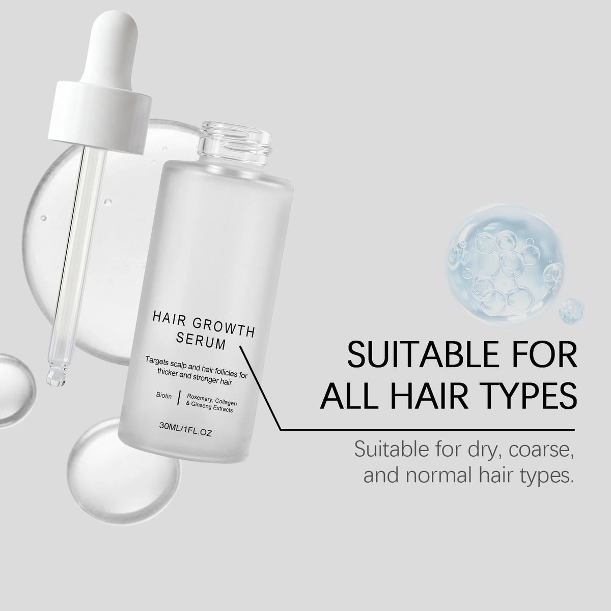 Hair Care Serum Nourishing Hydrating Smooth Shine Enhancing Volumizing Essence For Dry Damaged Frizz Control Scalp Care Liquid
