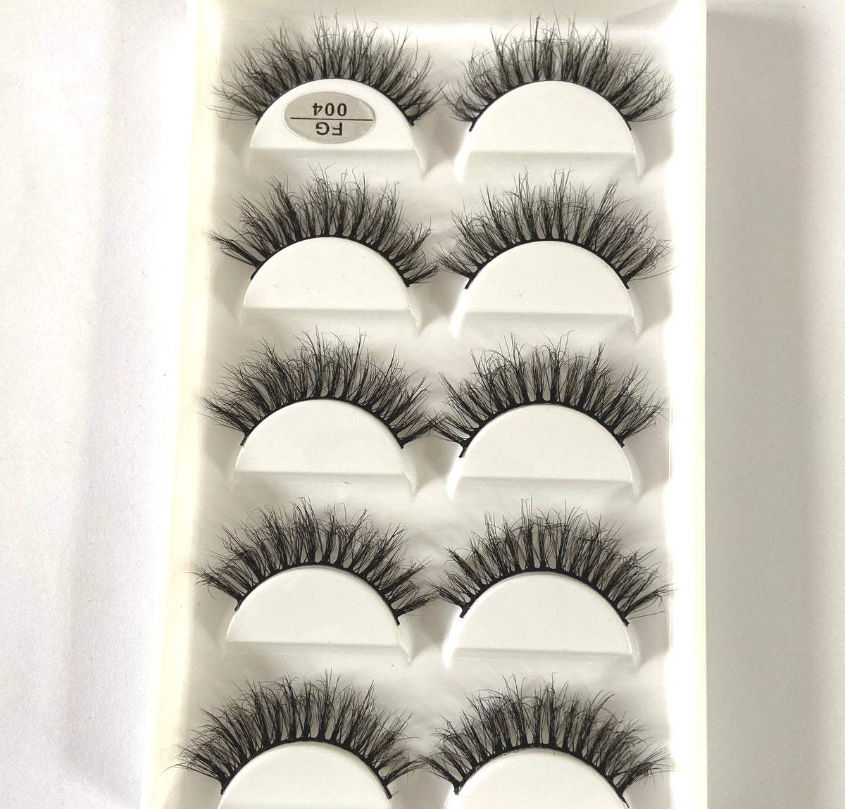 HBZGTLAD 5Pairs Handmade Mink Lashes Short False Eyelashes Dense Natural Long Messy Eye Lashes Reusable Stage Makeup Eyelashes