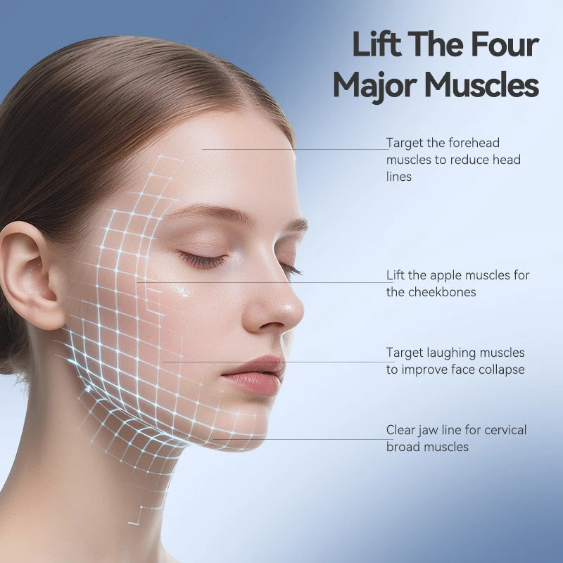 7 In 1 EMS Face Body Sculpting Massager With 3-Level Suction Strength Adjustment Function Used For Face Skin Tightening