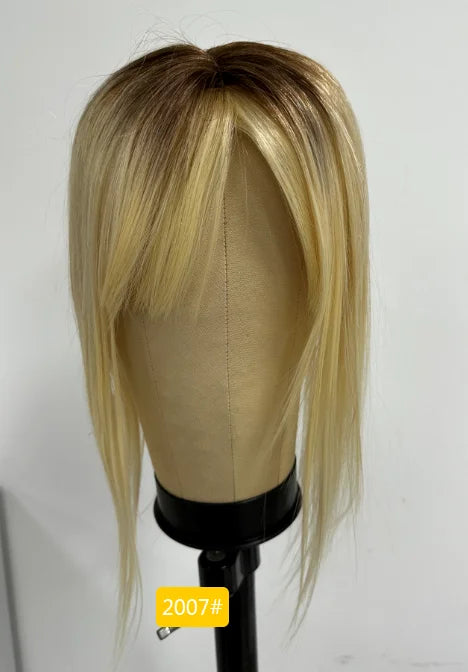 Silk Base Women Toupee Human Hair Wig 12x13cm 100% Brazilian Human Remy Hair System Silk Top Machine Made Women Topper Hairpiec