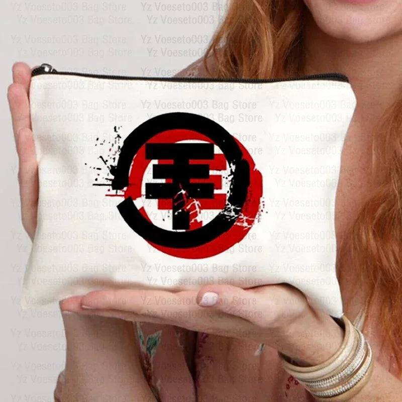Tokio Hotel Canvas Makeup Cosmetic Party Lipstick Bags Travel Toiletry Pouch School Supplies Pencil Pouchs Teacher Gift Wash Bag