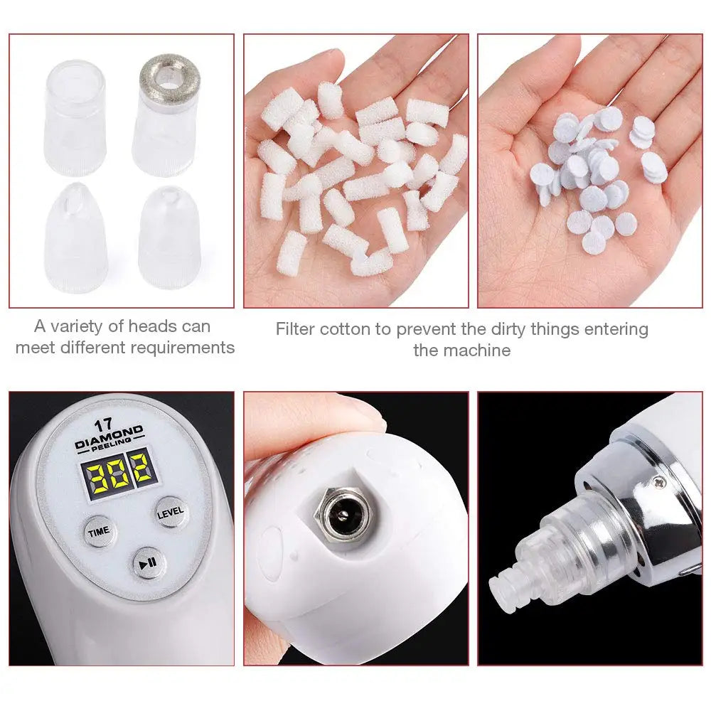 Diamond Dermabrasion Peeling Blackhead Acne Pore Remove Facial Skin Care Beauty Machine Home Vacuum Face   Beauty Equipment