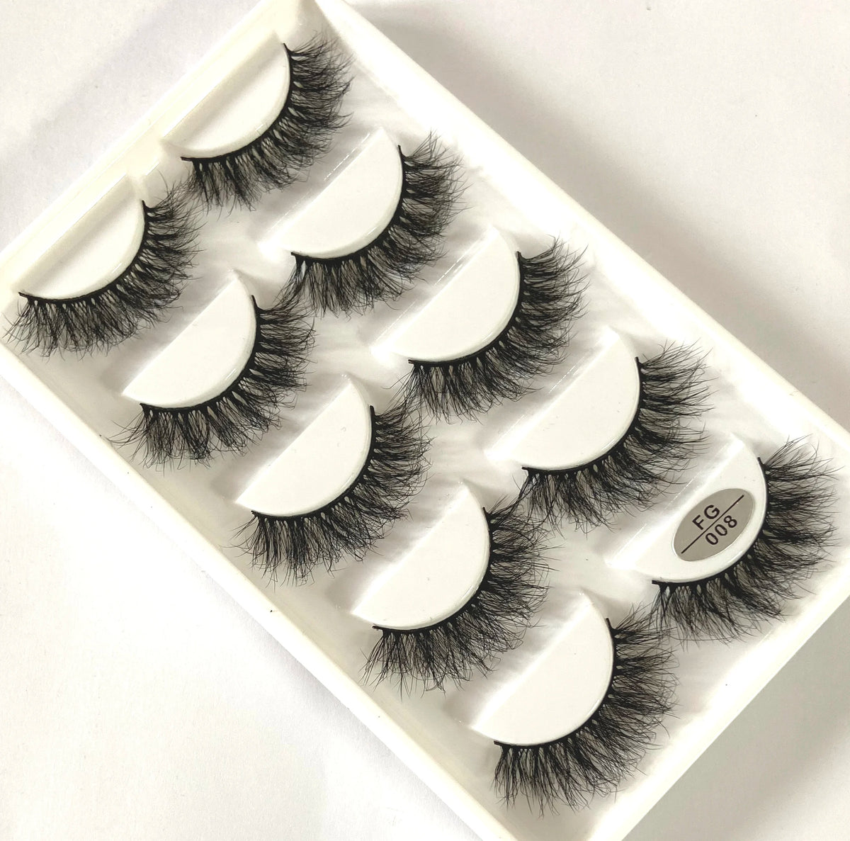 HBZGTLAD 5Pairs Handmade Mink Lashes Short False Eyelashes Dense Natural Long Messy Eye Lashes Reusable Stage Makeup Eyelashes