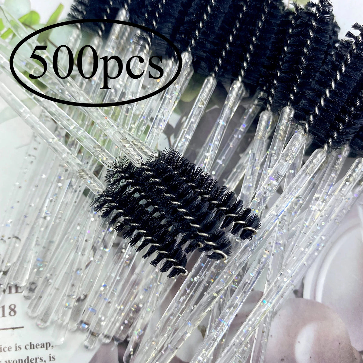 500PCS Eyelashes Brushes Set Disposable Lash Mascara Brush Lashes Extension Eyebrow Wands Applicator Makeup Tool