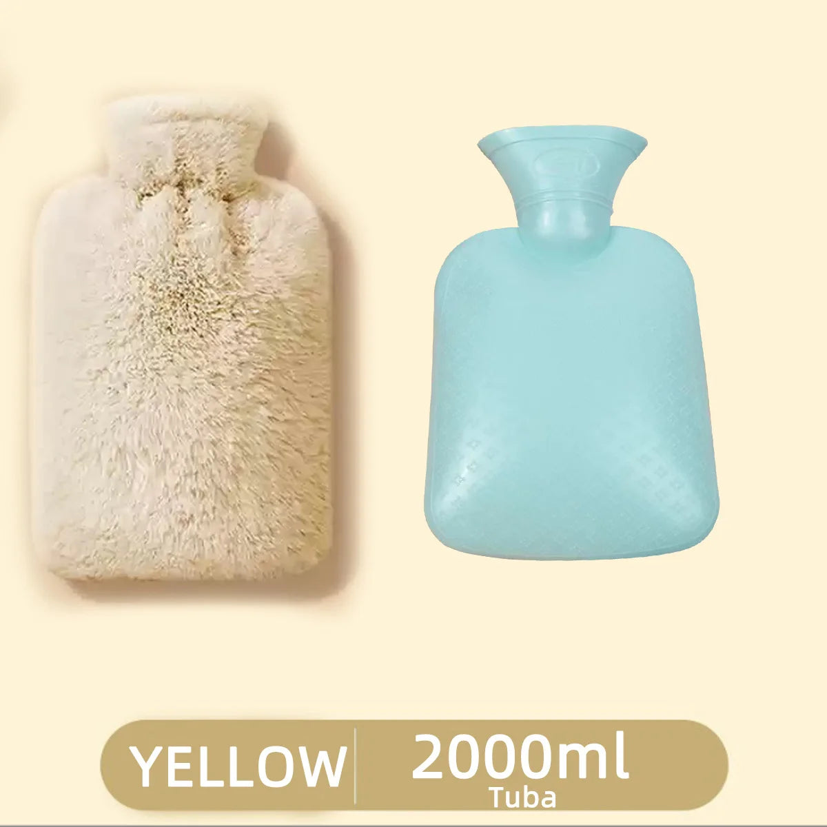 Thickened explosion-proof hot water bag hand warmer hot compress stomach warmer foot warmer imitation rabbit velvet water warmer