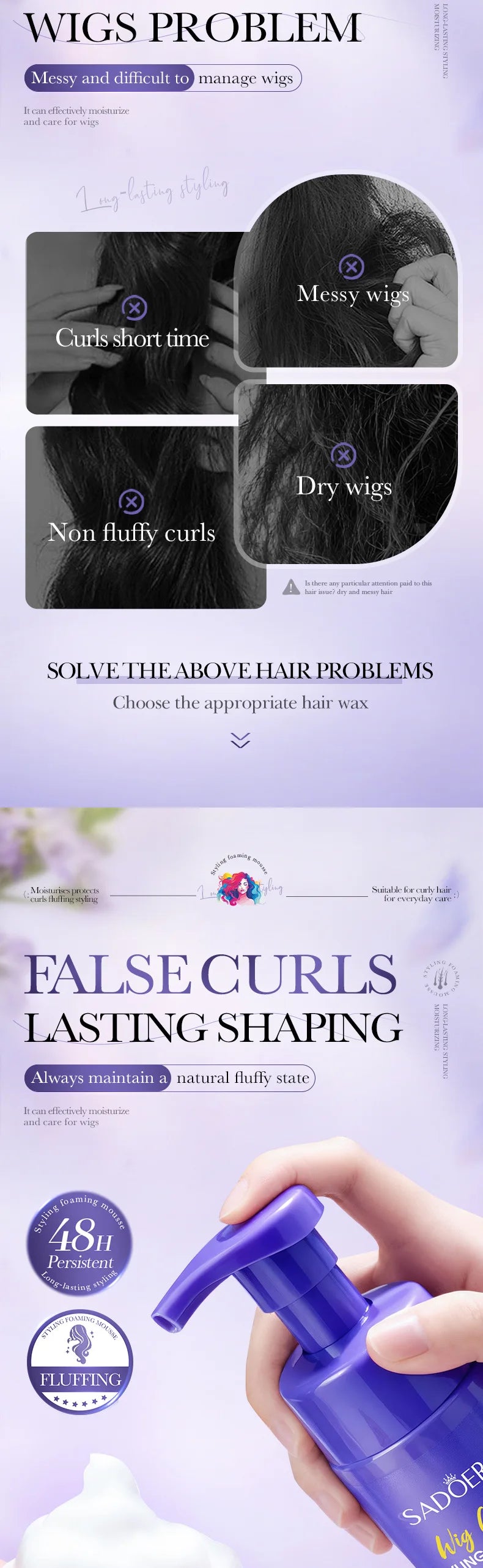 Volumizing Hair Mousse 150ml - Lightweight Styling Foam for Lift & Hold, Refreshing & Long-Lasting Control, Reduces Frizz