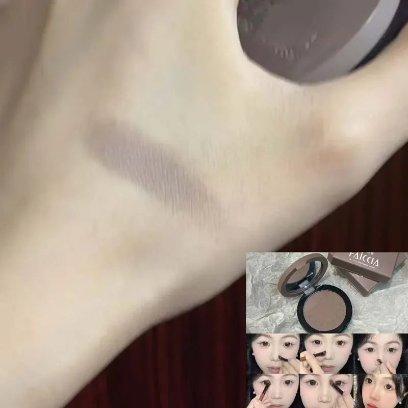 Monochrome Nose Shadow Contour Palette Natural Matte Cement Grey 3D Facial Bronzer Powder Cosmetic Highlight Brighten Contouring