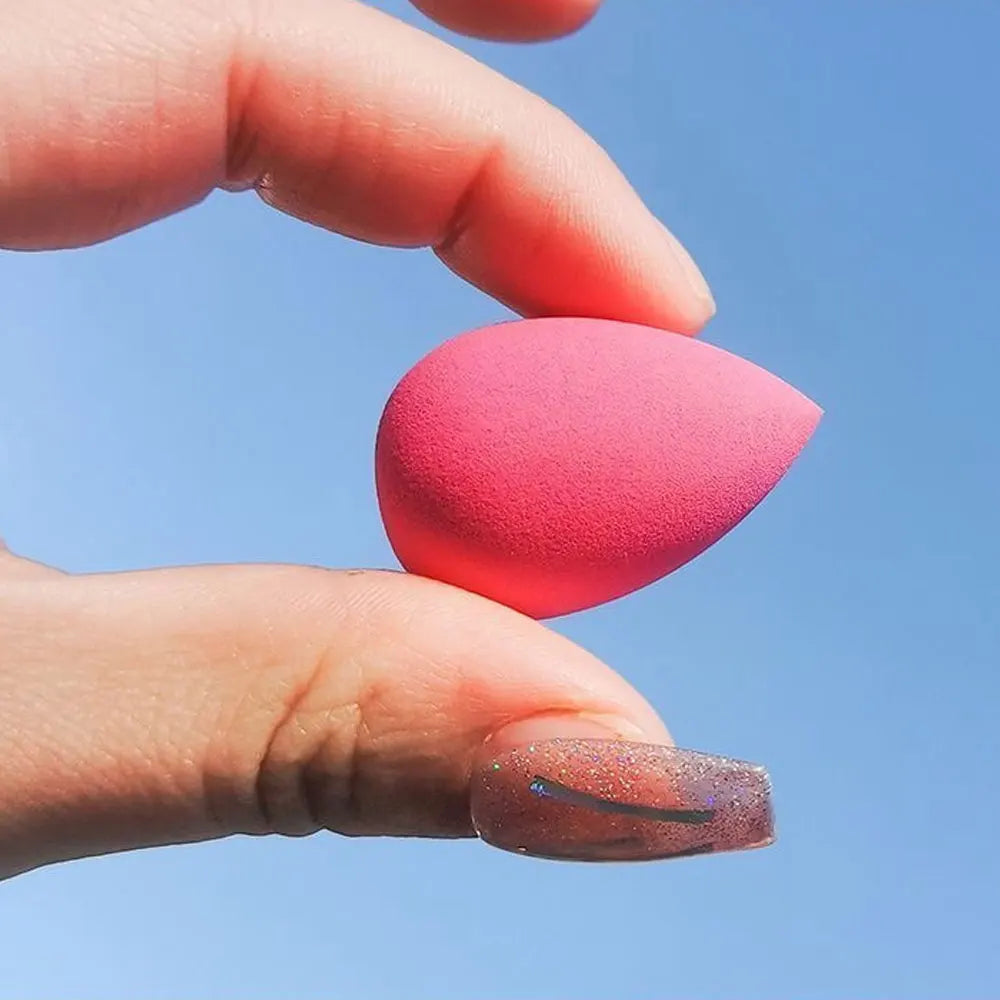 5/15pcs Mini Makeup Sponge Wet&Dry Dual-use Beauty Sponge Pink Slanted Droplet Shaped Makeup Powder Puff Beauty Tools