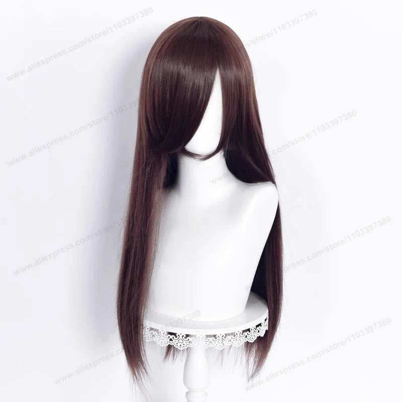 60cm Long Straight Cosplay Synthetic Wig With Bangs Golden Yellow Green Blonde Purple Heat Resistant Hair Anime Wigs + Wig Cap