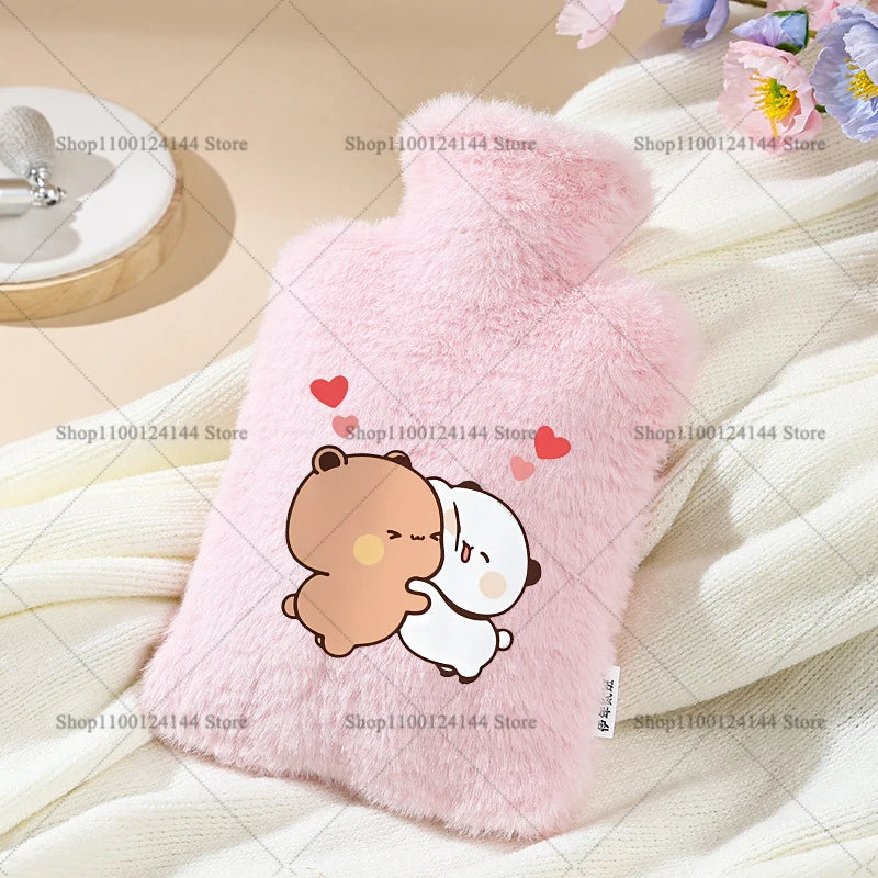 1000ml Bubu Dudu Yier Bear Panda Hot Water Bag Removable Winter Water Bottle Cover for Hot Water Can Be Reused Lady Belly Warmer