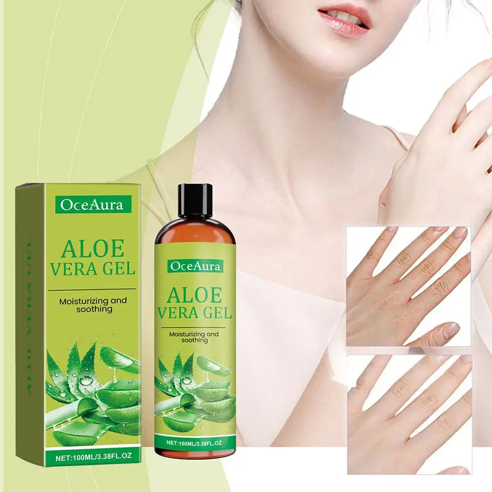 Natural Aloe Vera Gel Sunburn Repairing Treatment,Moisturizing Nourishing Hydrating Face Cream Skin Care Face Body Cream
