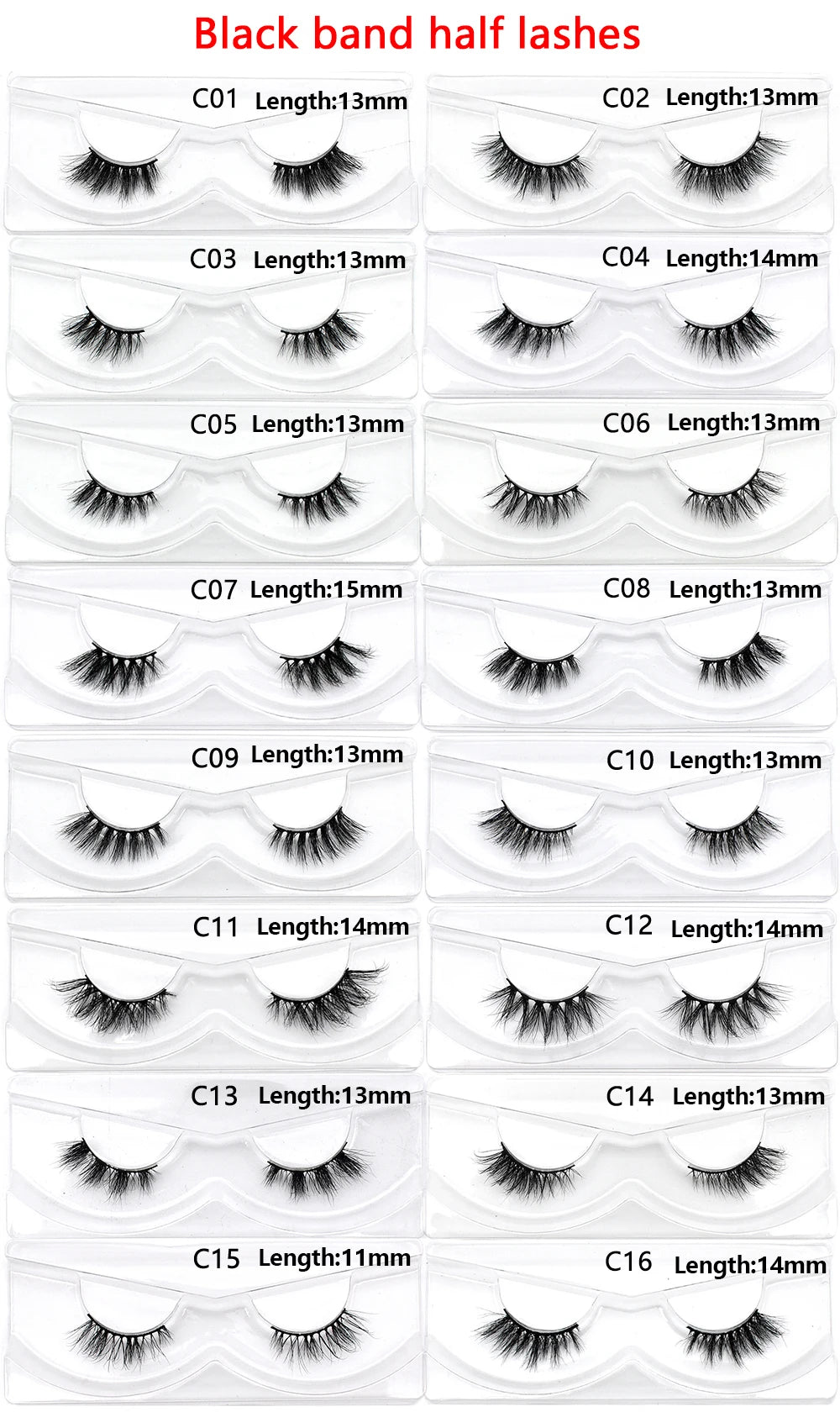 Half Lashes Short Mink Eyelashes Fluffy Soft False Eyelashes Wispy Cross Strip Eye Lashes Natural Mink Eyelash Extension Makeup