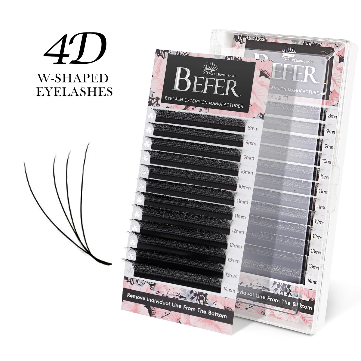 Befer Cilios YY/3D/4D/5D/6D W Shaped Fake Eyelashes Extension Technologic Fiber High Quality Soft Natural Professional