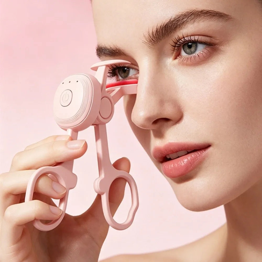 Long Lasting Electric Eyelash Curler Quick Heating Soft Silicone Heated Lash Curler USB Rechargeable Portable Lightweight
