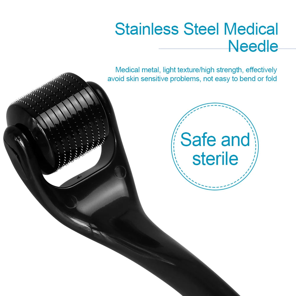 540 Titanium Derma Roller 0.2/0.25/0.3mm Micro Needle Roller Facial Body Skin Care Tool for Skin Repair Beard Growth Maintenance