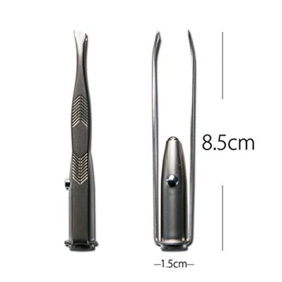 Creative Led Light Eyelash Eyebrow Hair Removal Stainless Steel Make Up Tweezer Durability and practicality Beauty and Personal