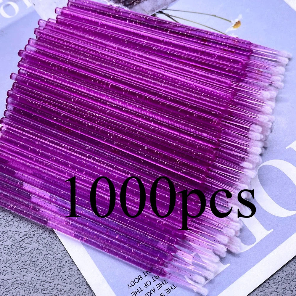 1000pcs Micro Brush Micro Swabs for Eyelash Extension Disposable Micro Applicator Brush Micro Eyelash Sticks Makeup Tools