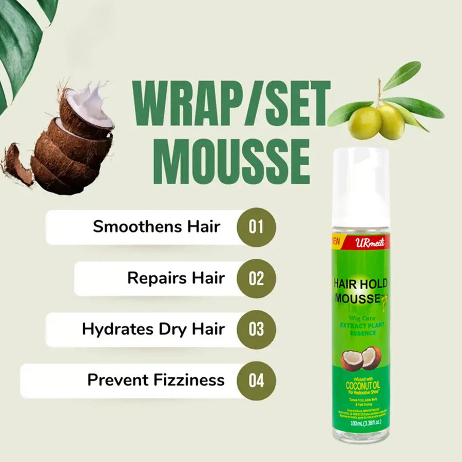 Curl Mousse For Frizz Control Hair Styling Mousse 100Ml Refreshed Defined Curly Hair Foam Pleasant Scent Olive Oil Hair Mousse