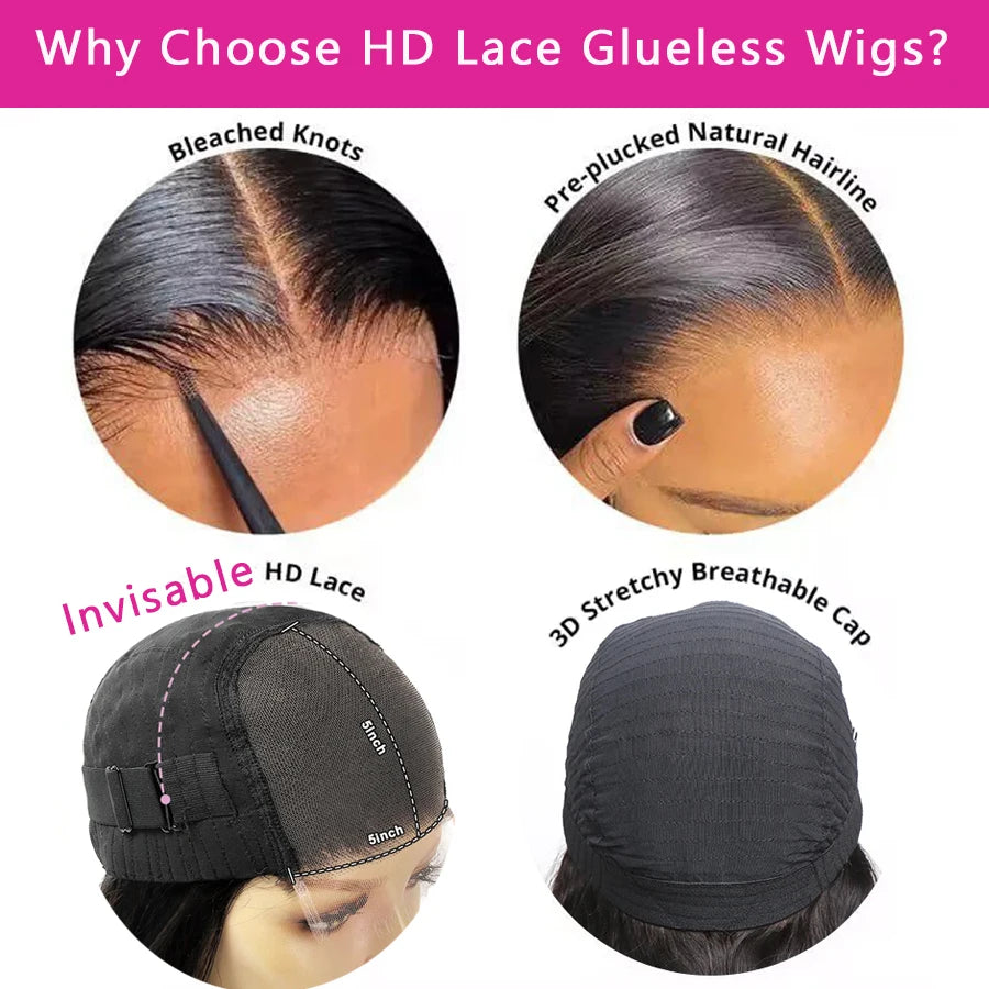 Chocolate Brown Burmese Curly 6X6 5X5 HD Lace Closure Wigs Invisible Strap 250% Wear Go Glueless Prepluck HD Lace Human Hair Wig