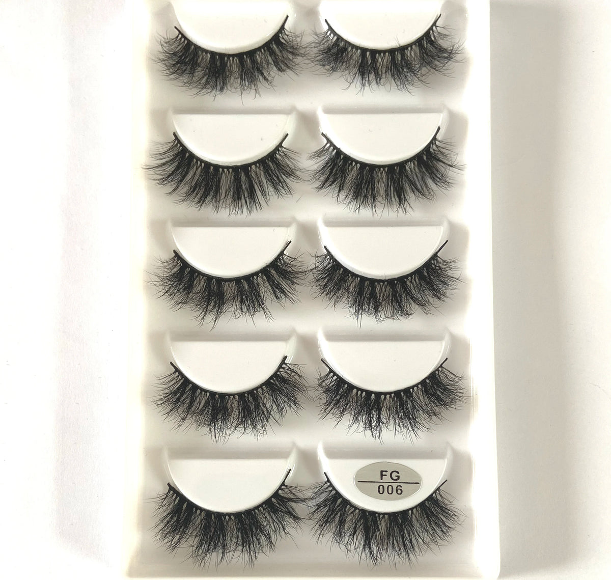 HBZGTLAD 5Pairs Handmade Mink Lashes Short False Eyelashes Dense Natural Long Messy Eye Lashes Reusable Stage Makeup Eyelashes