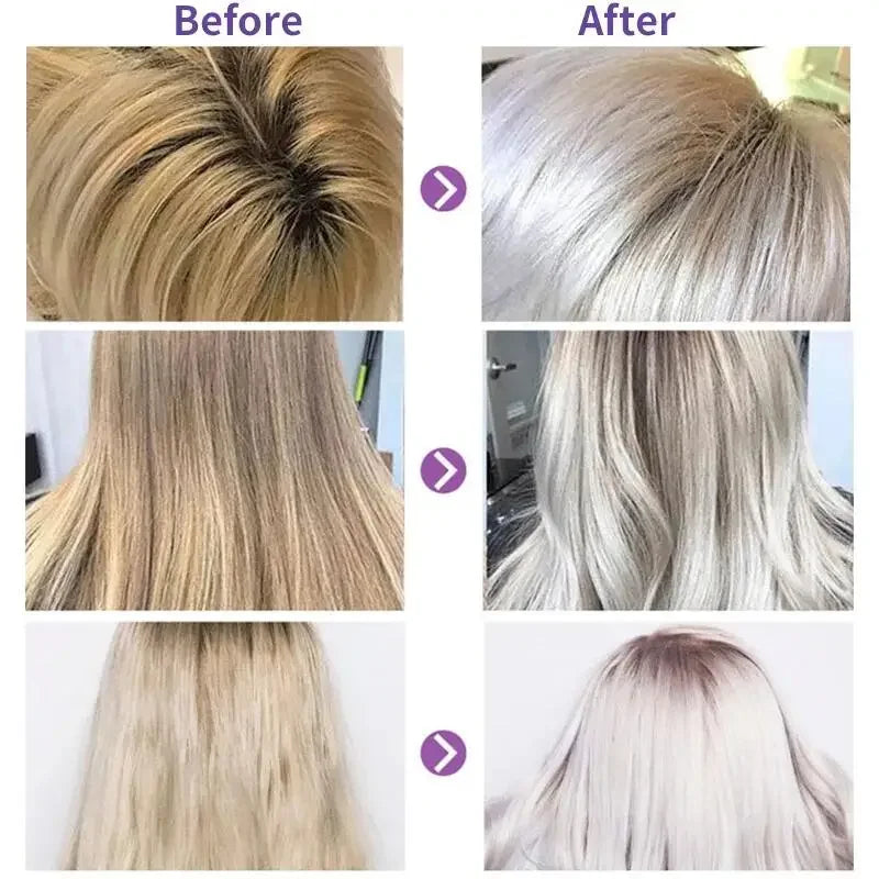 300Ml Color Fixing Purple Shampoo Lock Color Cover Gray Hair Fade Yellow After Bleach Hair Dye Long Lasting Non-irritating Care
