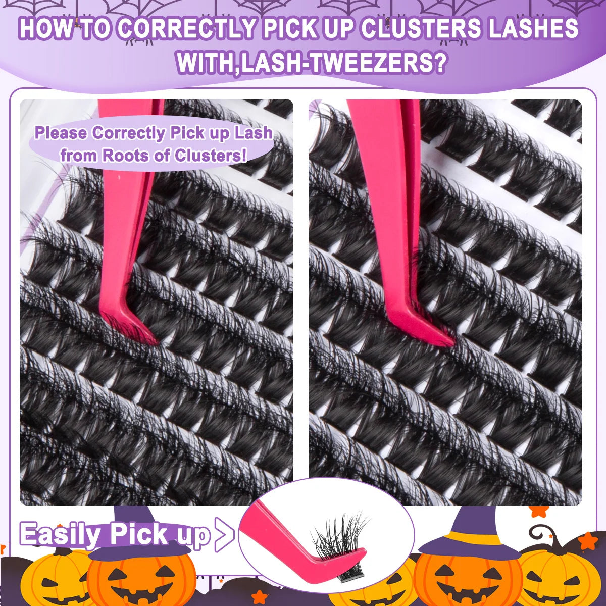 DIY Lash Clusters Wispy Eyelash Extensions Eyelashes Clusters with Lower Lashes Reusable Halloween Christmas Makeup