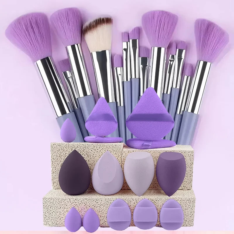 12pcs Makeup Brush Kit Soft Synthetic Hair Make Up Brushes Foundation Blush Eyeshadow Cosmetic Makeup Tools