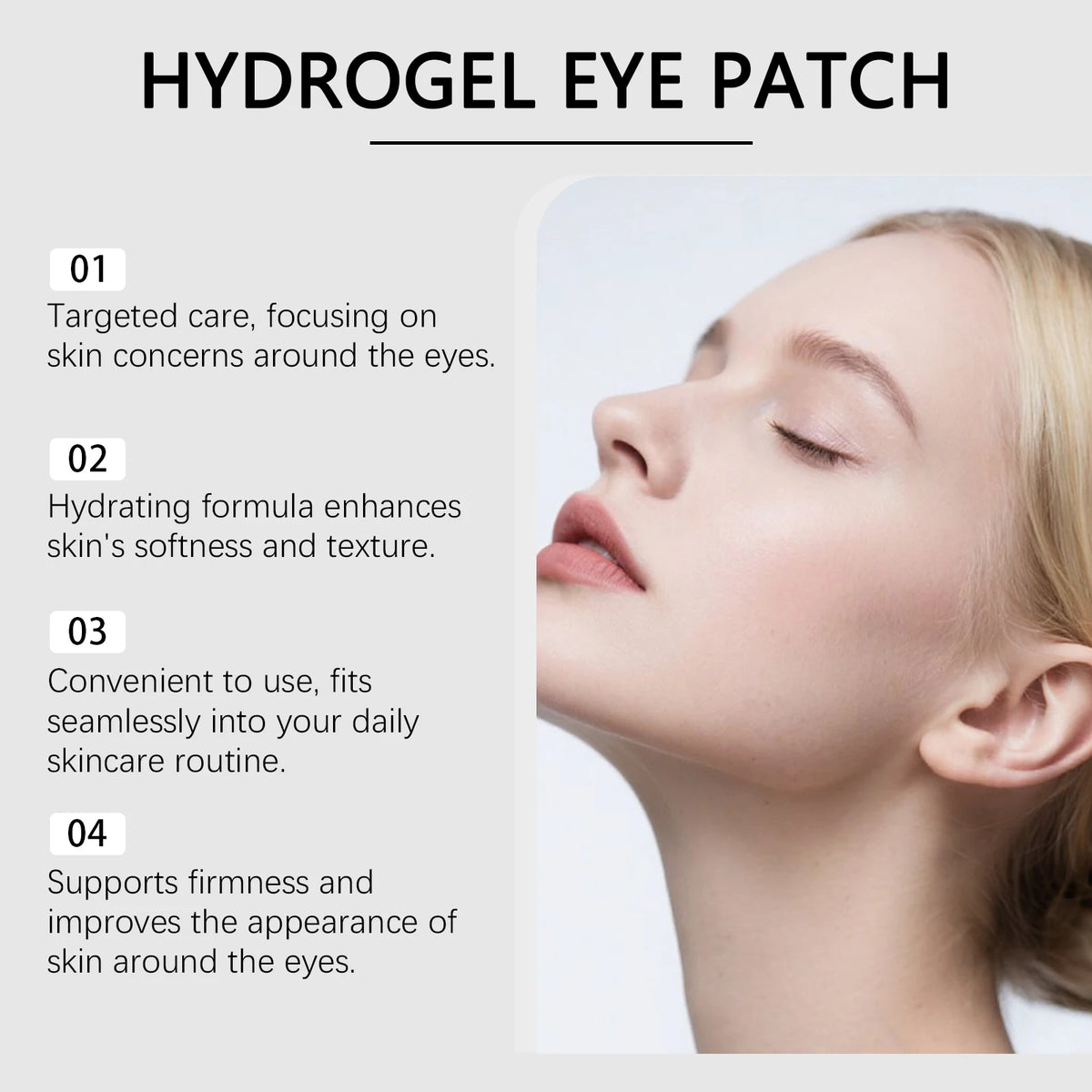 Collagen Hydrogel Eye Patch Peptide Niacinamide Eye Mask Reduce Wrinkles Dark Circles Eye Bag Firming Mild Hydrating Gel Eye Pad