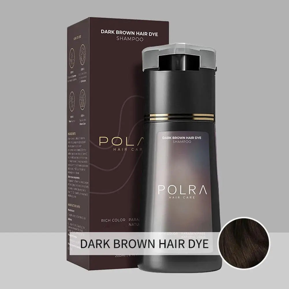200ml 4 Colors Hair Dye Shampoo For Gray Hair For Women Men ﻿Premium Natural Hair Dye Kit Semi Permanent Hair Dye Shampoo Black