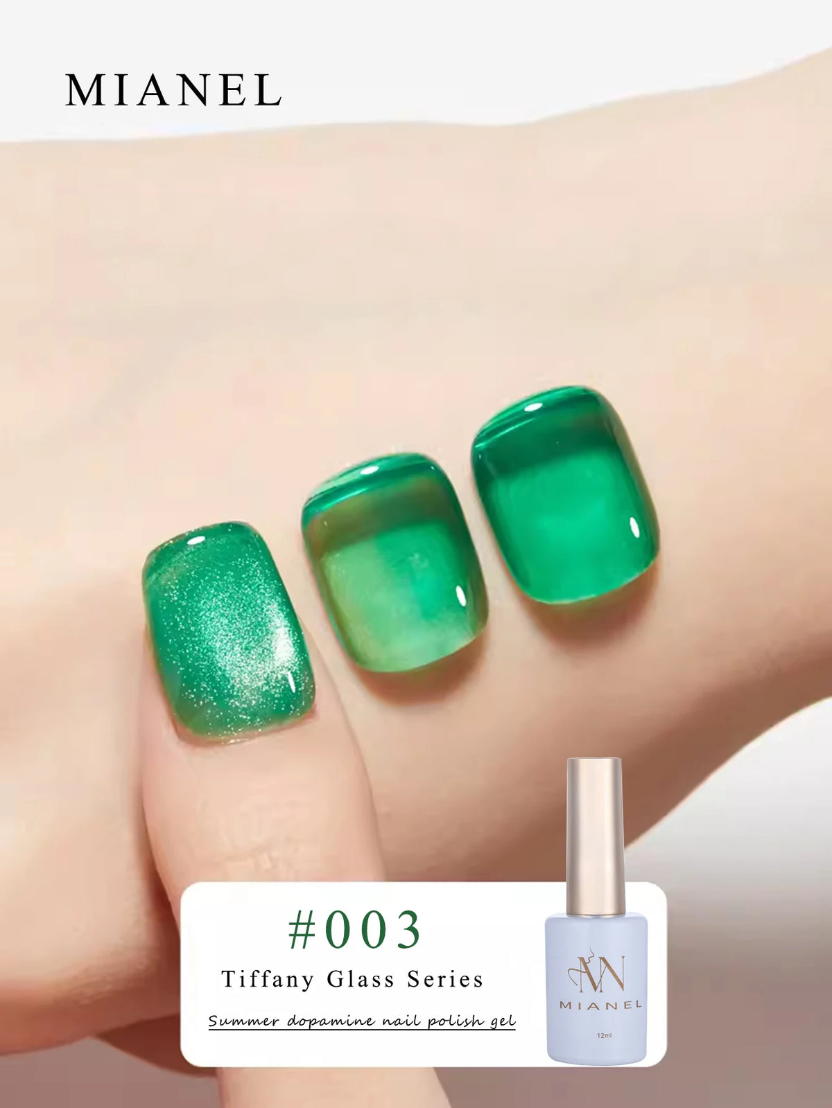 MIANEL 12ML Candy Glass Gel Nail Polish Set Ice-Clear Dopamine Spring Nails Fantasy Nail Art 1-10 Pcs