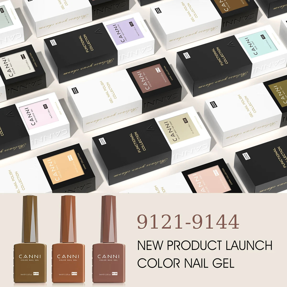 CANNI Hema Free Nail Gel Polish Christmas Red Color Collection Semi Permanent Nail Dehydrator Primer 9ml French Gorgeous Color