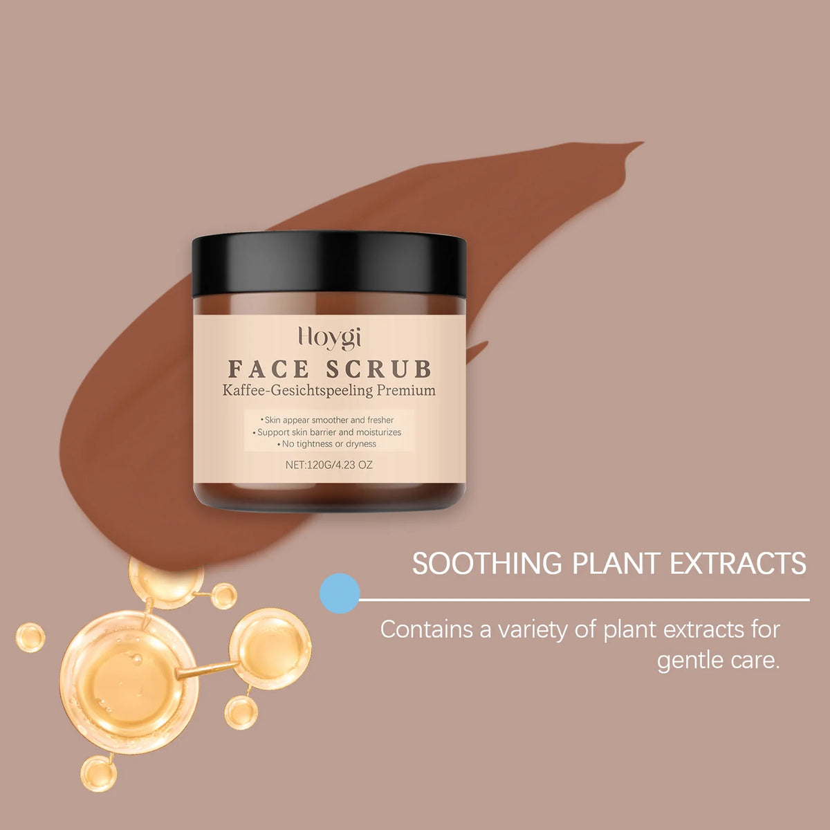 Vanilla Coffee Facial Scrub Deep Cleansing Oil Control Face Exfoliator Dual Scrubbing Particles Nourishing Smooth Glowing Skin